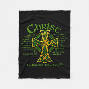 Cobertor De Velo Cruz Celta Cristo Comigo Peitoral de São Patrício