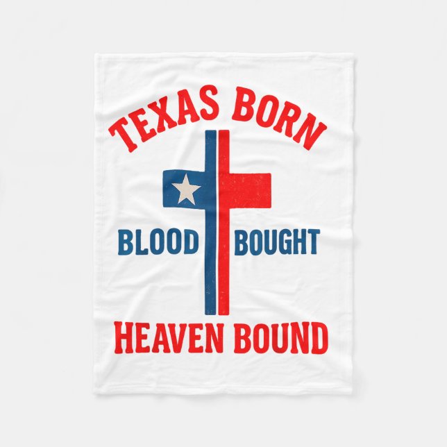 Cobertor De Velo Cruz Nasceu no Texas, Sangue Comprado, Limitada ao (Frente)