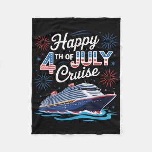 Cobertor De Velo Cruzeiro Feliz 4 de Julho Família Patriótica Combi