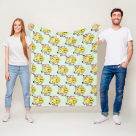 Cobertor De Velo Crying Banana Cat Pattern