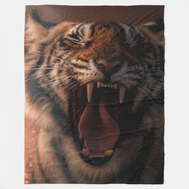 Cobertor De Velo Crying Tiger - Fleecedecke (Frente)