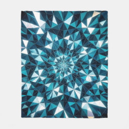 Cobertor De Velo Crystal pattern Ocean Hues Kaleidoscope Pattern
