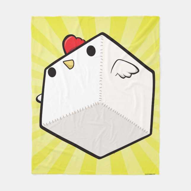 Cobertor De Velo Cubo bonito geral da galinha de Cockblock (Frente)