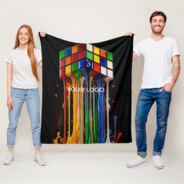 Cobertor De Velo Cubo Mágico de Arco-íris Cromado Derretendo