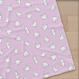 Cobertor De Velo Cubos de Urso Polar Bonitos - Cor-de-rosa-Ice -