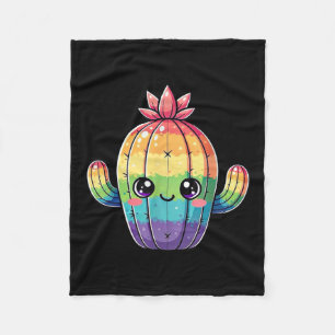 Cobertor De Velo Cujo Coágulo Arco-Íris Kawaii Cactus