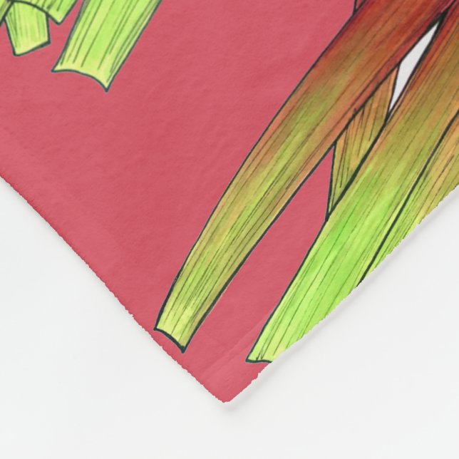 Cobertor De Velo Culinária Rhubarb Stalks Vegetais Comida Jardim Ve (Quina)