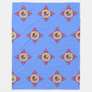 Cobertor De Velo Cultura Nativa Americana - Símbolo Kachina Zia 1