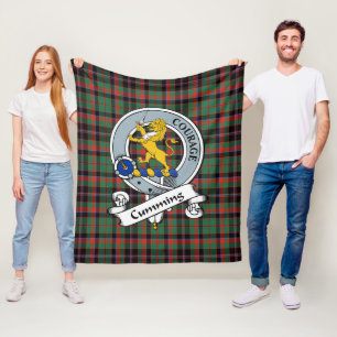 Cobertor De Velo Cumming Caça Antigo Distintivo de Clã Tartan Xadre