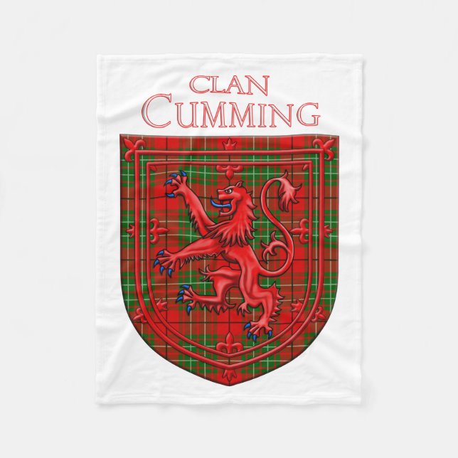Cobertor De Velo Cumming Tartan Scottish Plaid Lion Rampant (Frente)