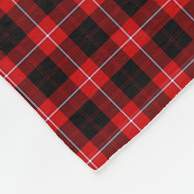 Cobertor De Velo Cunningham Tartan Red Xadrez Negra (Quina)