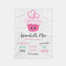 Cobertor De Velo Cupcake Rosa-Gelado Kawaii Bebê Nascença Stats