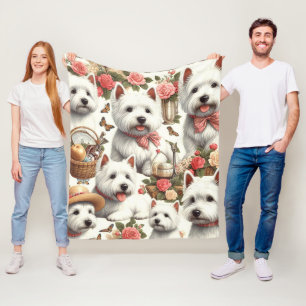 Cobertor De Velo Curioso Terrier Branco da Highlândia Ocidental, se
