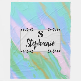 Cobertor De Velo Custom Abstract Pastel Color Fluid Fleece Blanket