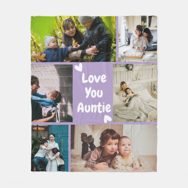 Cobertor De Velo Custom Aunt Photo Throw Gift from Niece Blanket (Frente)