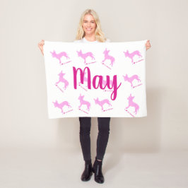 Cobertor De Velo Custom Chihuahua Blanket Pastel Silhouetteチワワ