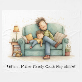 Cobertor De Velo Custom Family Name Nap Blanket
