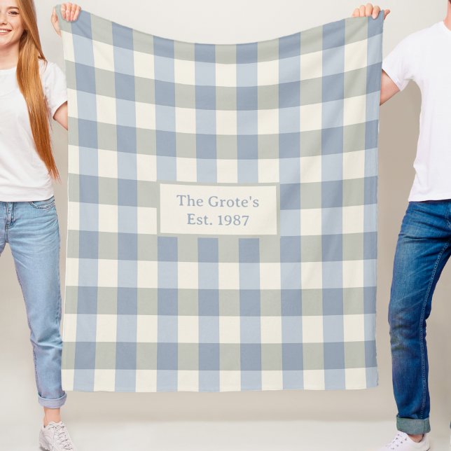Cobertor De Velo Custom Fleece Blanket Name Est Date Family Gift (Criador carregado)
