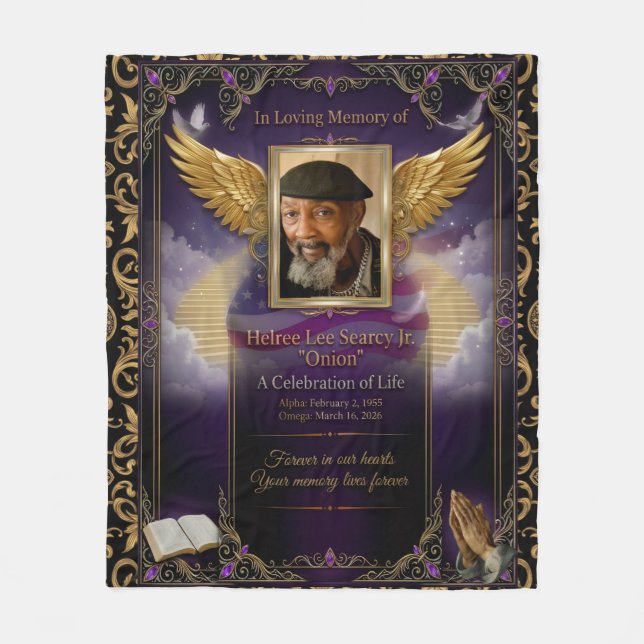 Cobertor De Velo Custom Keepsake Fleece Blanket  (Frente)