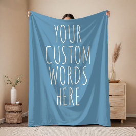 Cobertor De Velo Custom Message Blanket Gift for Mom, Dad & Friends