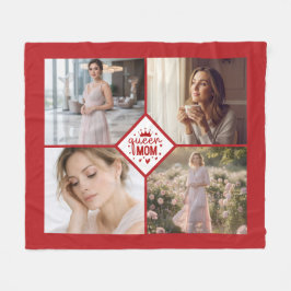 Cobertor De Velo Custom Queen Mom Photo Collage Keepsake