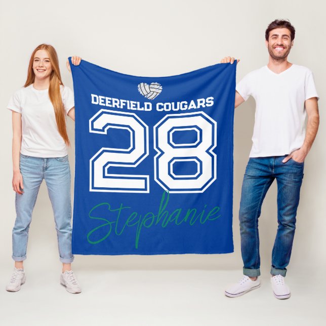 Cobertor De Velo Custom Volleyball Name Number School  (In Situ)