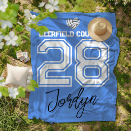 Cobertor De Velo Custom Volleyball Name Number School 