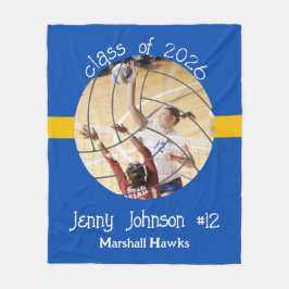 Cobertor De Velo Custom Volleyball Picture Senior Night Graduation