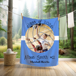 Cobertor De Velo Custom Volleyball Picture Senior Night Graduation