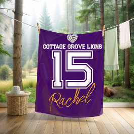 Cobertor De Velo Custom Volleyball Senior Keepsake Gift