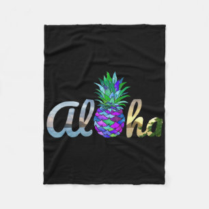 Cobertor De Velo Cute Aloha Hawaii Pineapple Mermaid Purple Beach L