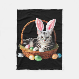 Cobertor De Velo Cute American Shorthair Cat Easter Ovo Proprietári
