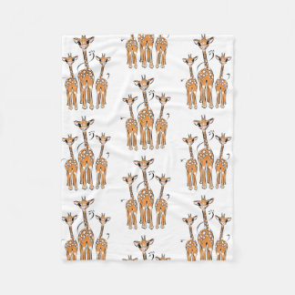 Cobertor De Velo Cute Baby Giraffes, safari animals