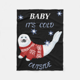 Cobertor De Velo Cute Baby Its Cold Outside Winter Seal T Shirt 