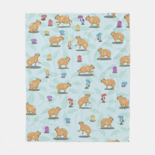 Cobertor De Velo Cute capybara Pattern