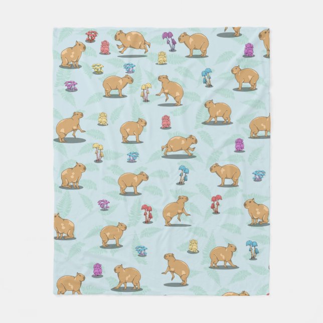 Cobertor De Velo Cute capybara Pattern (Frente)