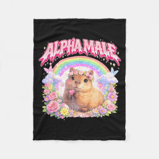 Cobertor De Velo Cute Capybara Rainbow Floral Funny for Men Women