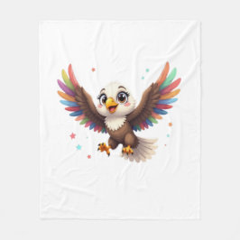 Cobertor De Velo Cute Cartoon Eagle Flying – Friendly Vector Art