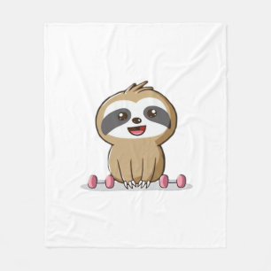 Cobertor De Velo Cute Chibi Sloth Exercício � Animal de Academia Ka