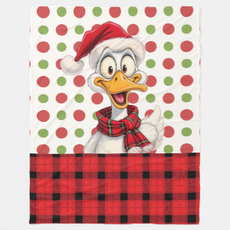 Cobertor De Velo Cute Christmas Cartoon duck
