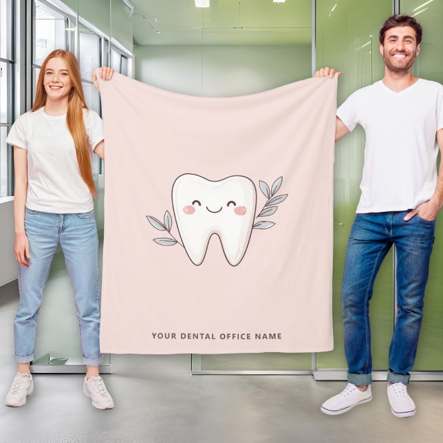 Cobertor De Velo Cute Dental Office Personalized Pink (Criador carregado)