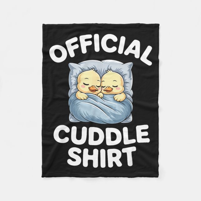Cobertor De Velo Cute Duck Couple Snuggle Cuddle  (Frente)