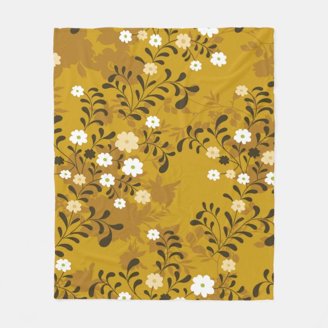 Cobertor De Velo Cute floral seamless pattern on musterabstract,art (Frente)