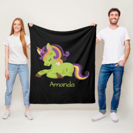 Cobertor De Velo Cute Frankenstein Unicorn Halloween