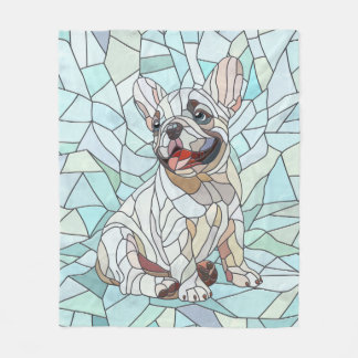 Cobertor De Velo Cute French Bulldog Puppy - mosaico pastel