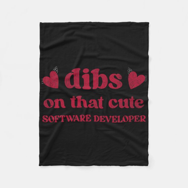 Cobertor De Velo Cute Funny Valentine's Day Software Developer Wome (Frente)