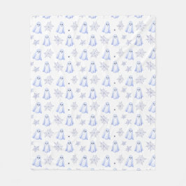 Cobertor De Velo Cute Ghost and Spiderweb Halloween