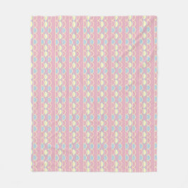 Cobertor De Velo Cute Girls Scallop Stripe Fleece Blanket