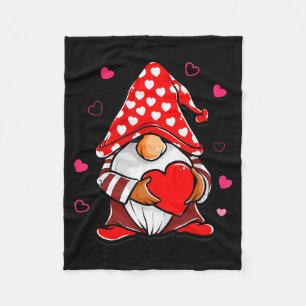 Cobertor De Velo Cute Gnome do Dia dos Namorados Segurando Balão de