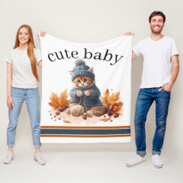 Cobertor De Velo Cute Kitten Elegant Knittin' Kittens Baby Blanket
